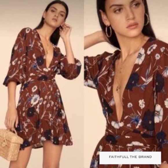 nwt - FAITHFULL THE BRAND “Margot Dress” Aberdeen Floral - Picture 1 of 13